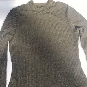 Olive green blouse with wide sleeves